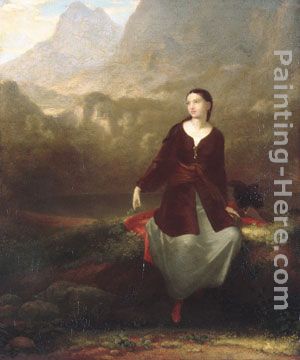 The Spanish Girl in Reverie painting - Washington Allston The Spanish Girl in Reverie art painting